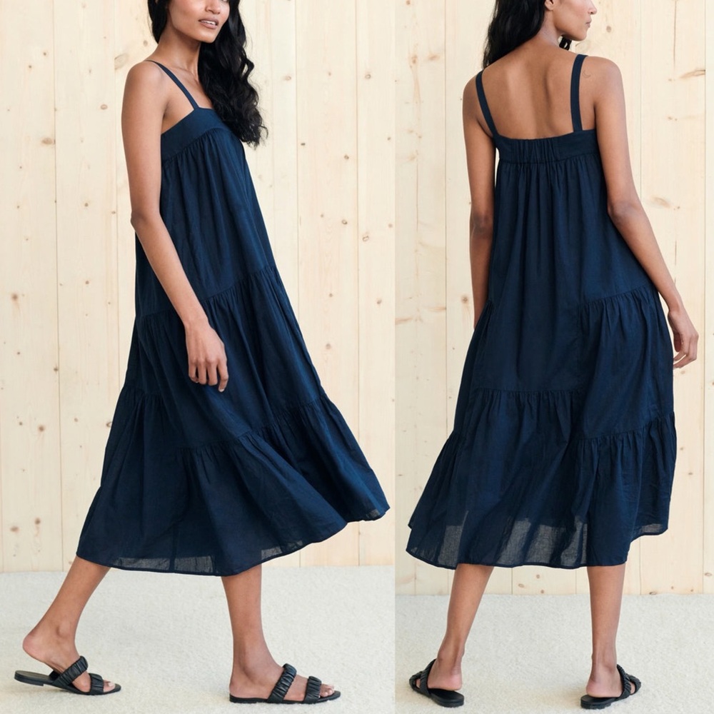 Jenni Kayne Navy Blue Tiered Dress